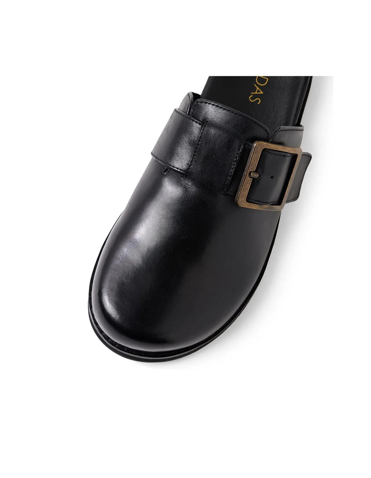 Zebec Buckle Detail Leather Clogs