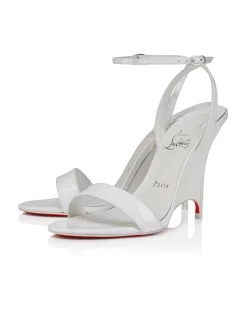 ZEEZEENELLA 100MM PATENT LINING BIANCO SANDALS