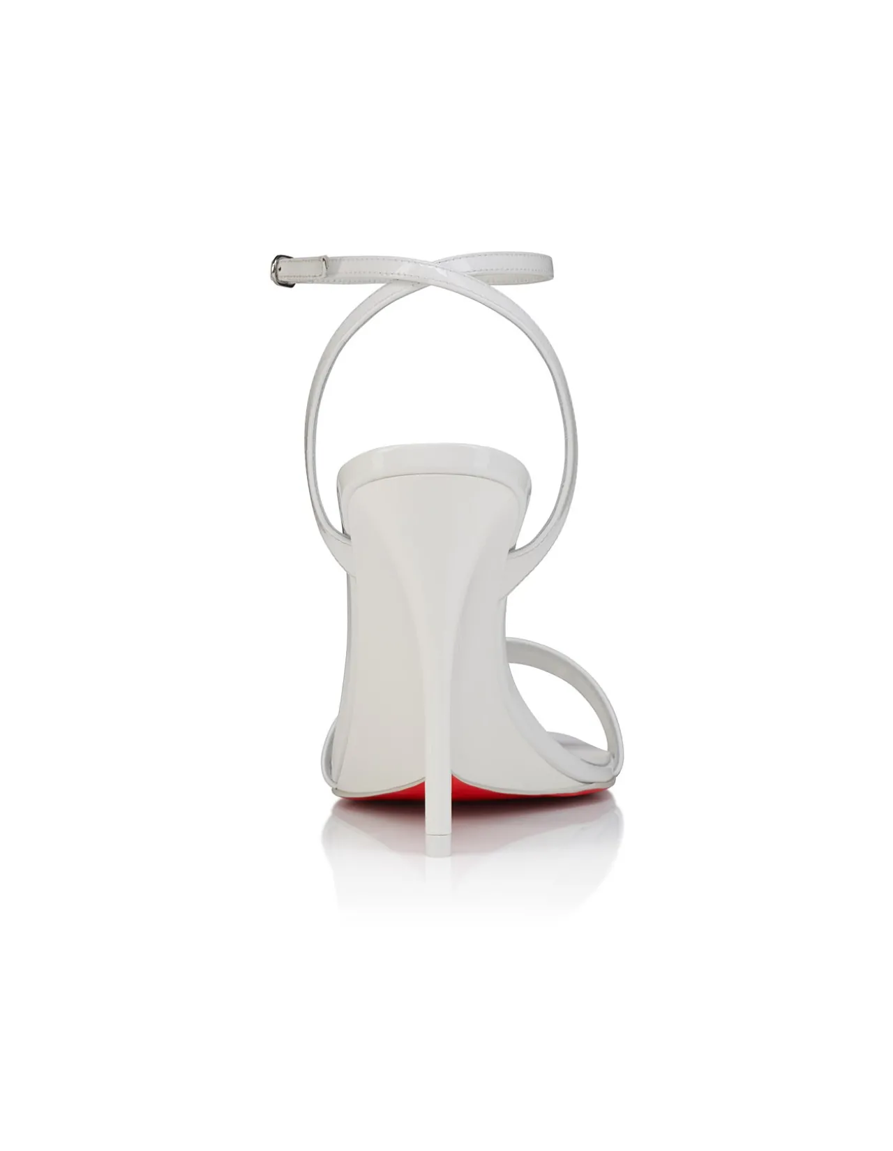 ZEEZEENELLA 100MM PATENT LINING BIANCO SANDALS