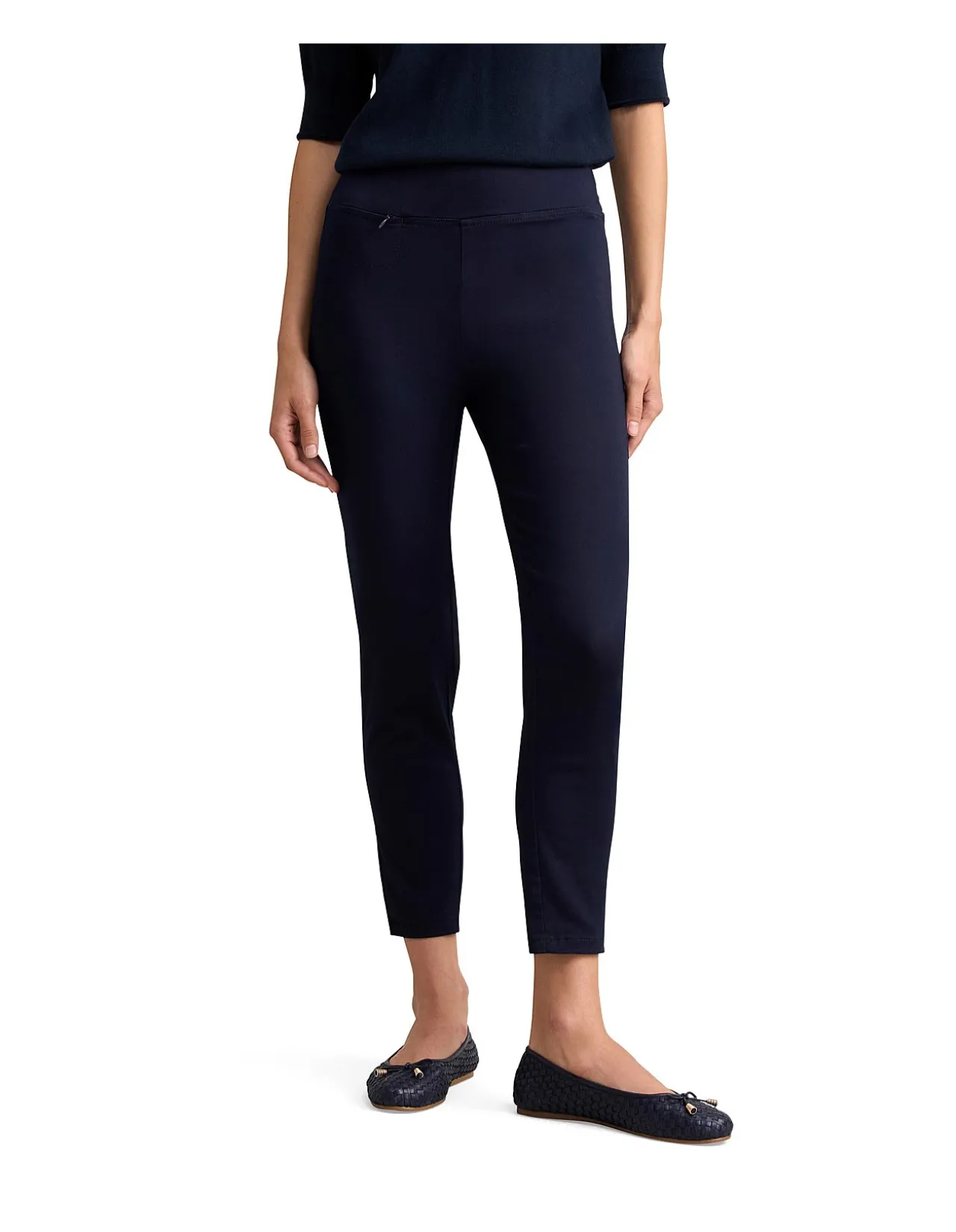 ZIP DETAIL 7/8TH PANT - NAVY