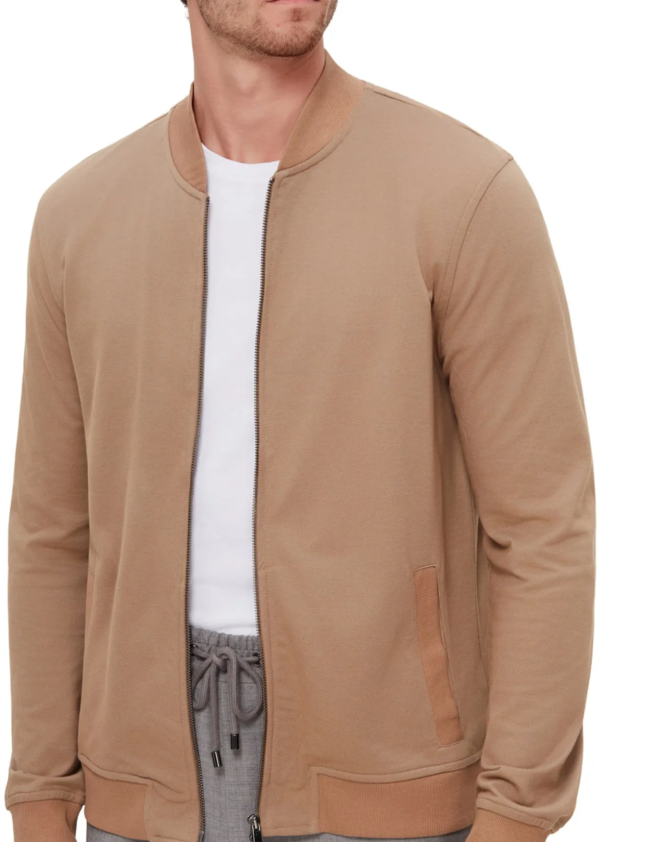 ZIP THRU BOMBER JACKET
