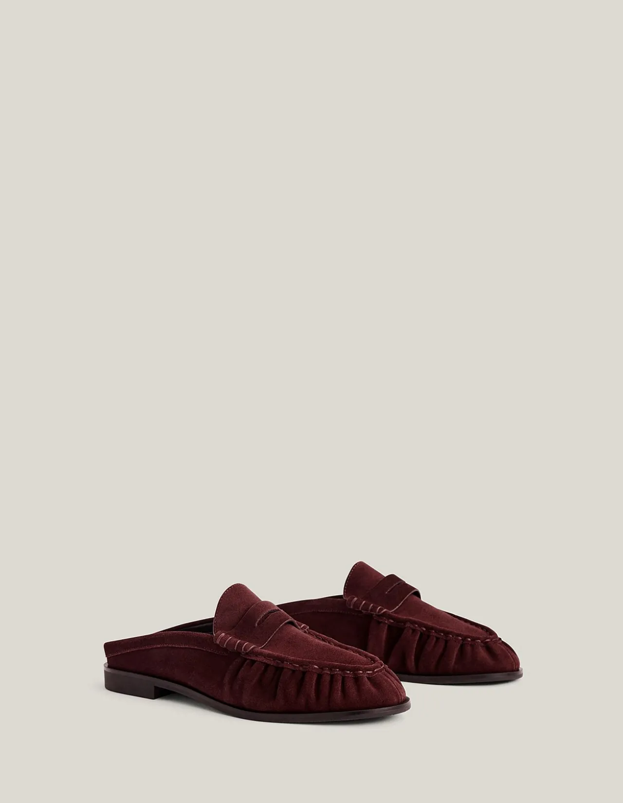 Zoe Suede Mule Loafers