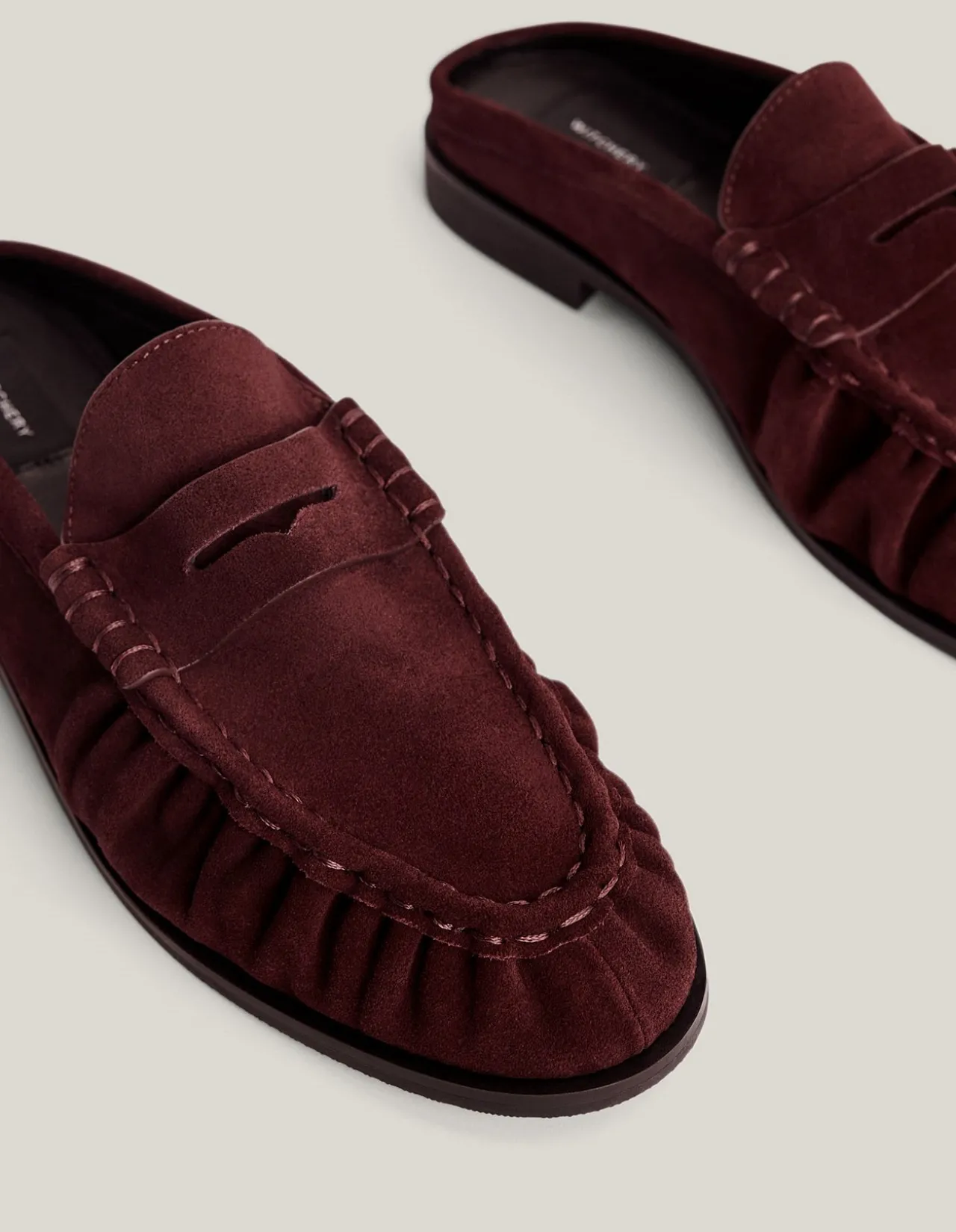Zoe Suede Mule Loafers