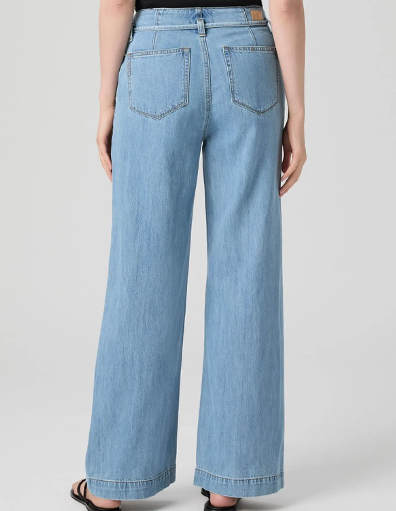 Zoey High Rise Tie Waist Wide Leg Jeans