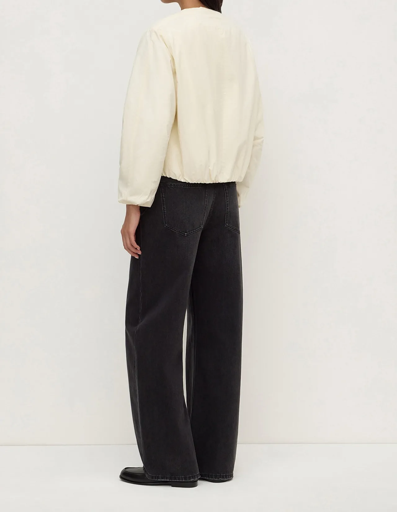 Zoie Padded Bomber Jacket Antique White