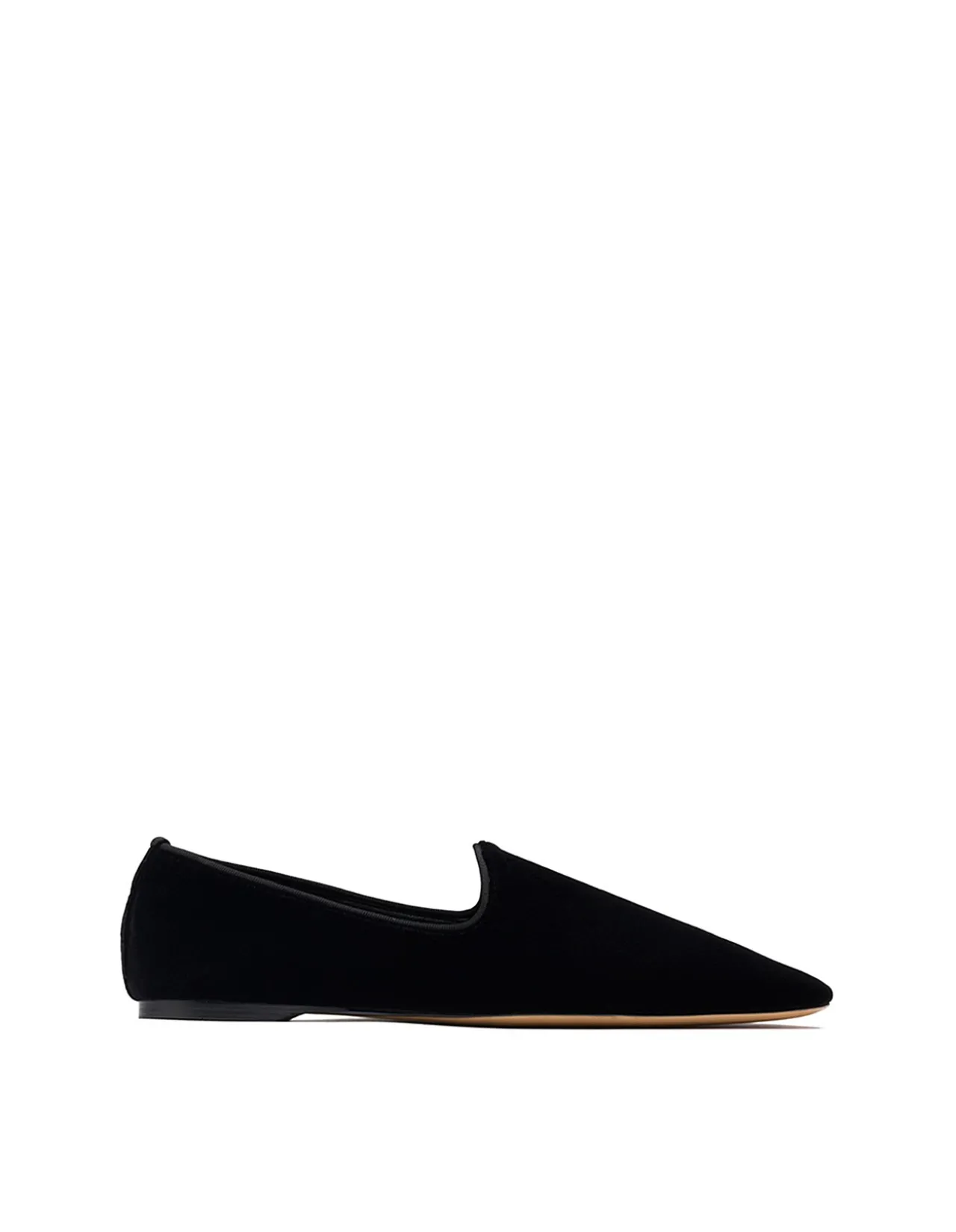 Zora Suede Almond Toe Slip-On Flat