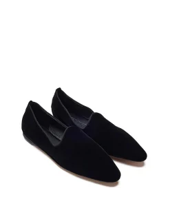Zora Suede Almond Toe Slip-On Flat