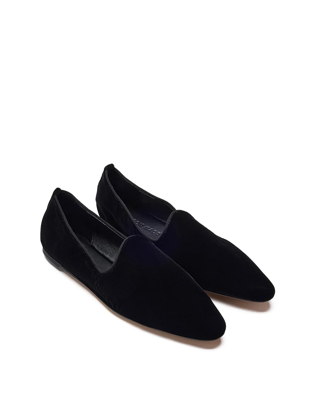Zora Suede Almond Toe Slip-On Flat